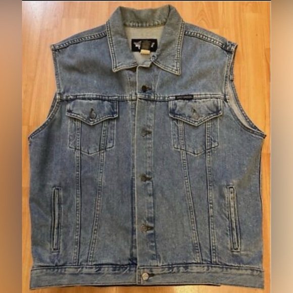 Harley-Davidson Other - Harley-Davidson American Legend Denim Vest Mens M Made In Canada Bar Patch